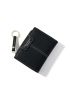 Letter Graphic Small Wallet Litchi Embossed Bifold PU Fashionable With Keyring