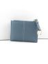 Letter Graphic Small Wallet Litchi Embossed Bifold PU Fashionable With Keyring