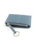 Letter Graphic Small Wallet Litchi Embossed Bifold PU Fashionable With Keyring