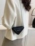 Mini Flap Novelty Bag Triangle Design Letter Graphic