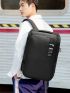 Patch Detail Casual Daypack Black Fashionable