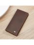 Vintage Genuine Leather Men's Wallet Long Thin Clutch Rfid Protection Coin Pocket