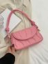Pink Fashionable Flap Square Bag