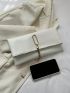 White Tassel Decorated Envelope Clutch Bag