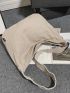 Large Hobo Bag With Zipper Canvas Casual