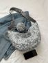 Colorblock Blue Hobo Bag With Coin Purse