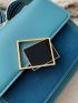 Mini Metal Decor Flap Square Bag Colorblock