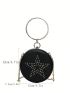 Mini Fashion Small Round Bag Hand-Held Lipstick Bag Chain Messenger Bag