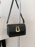 Mini Metal Decor Flap Square Bag Black Fashionable