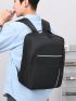 Men Classic Backpack Medium Zipper Black