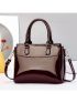 3pcs Bag Set, Women's Handbag & Crossbody Bag With Clutch Purse & Card Holder Bright Pu