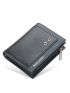 Fashion Men Wallet Pu Short Design Male Zipper Card Holder Purse Casual