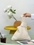 Minimalist Women's Single Shoulder Bag Tote Bag Crochet Bag, Women's Simple Woven Tote Bag