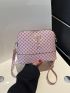 Geometric Pattern Fashionable Shell Bag With Adjustable Shoulder Strap, Suitable for Commuting