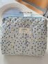 Polka Dot Pattern Pearl Decor Square Bag for Daily Use