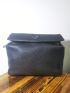 Black PU Fashion Square Bag with Adjustable Shoulder Strap