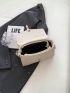 Small Square Bag Litchi Embossed Fashionable Flap Adjustable-strap