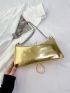 Drawstring Design Novelty Bag Zipper Chain PU Fashionable
