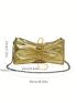 Drawstring Design Novelty Bag Zipper Chain PU Fashionable