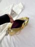 Drawstring Design Novelty Bag Zipper Chain PU Fashionable