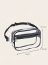 Clear Contrast Binding Fanny Pack PVC Portable For Sport