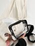 Female Transparent PVC Clear Phone Bag Mini Fashion Casual Waterproof Adjustable Strap Shoulder Bag