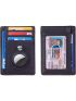 Hawanik Slim Minimalist Front Pocket Wallet with Built-in Case Holder for AirTag
