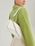 BIZwear Medium Baguette Bag Faux Pearl Decor Flap