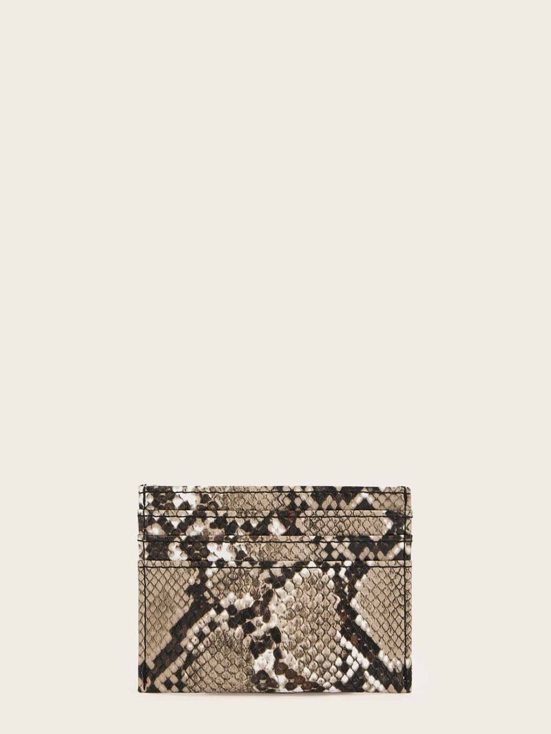 Snakeskin Print Card Pouch