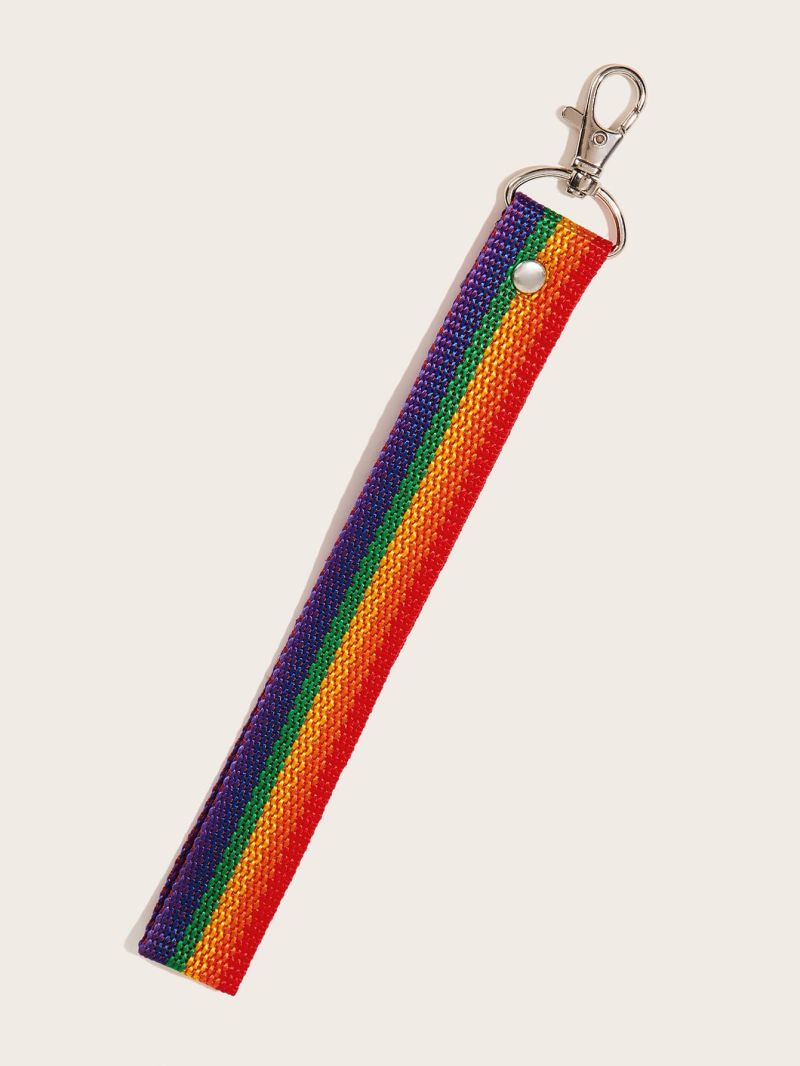 Rainbow Striped Pattern Bag Charm