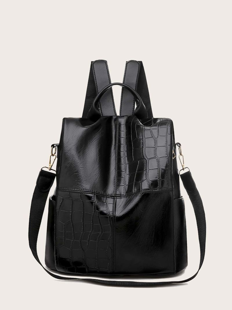 Croc Embossed Backpack