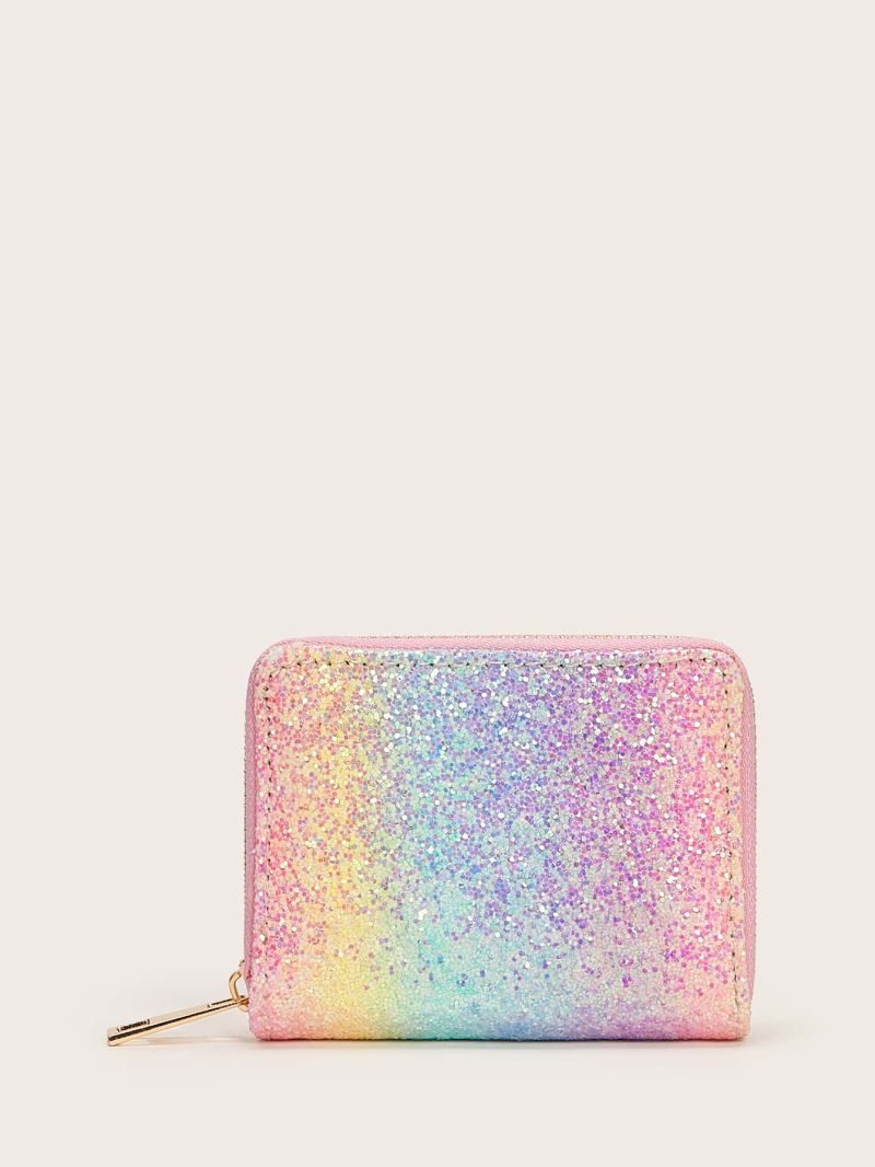 Glitter Ombre Zip Around Purse