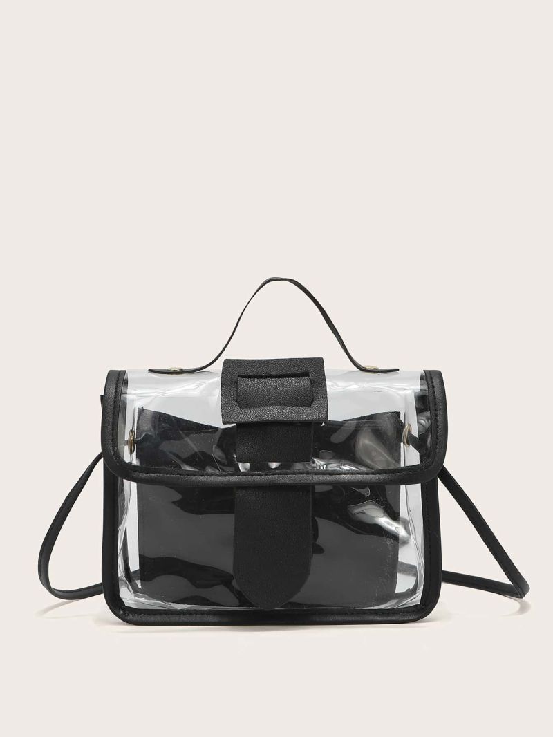 Mini Clear Flap Satchel Bag