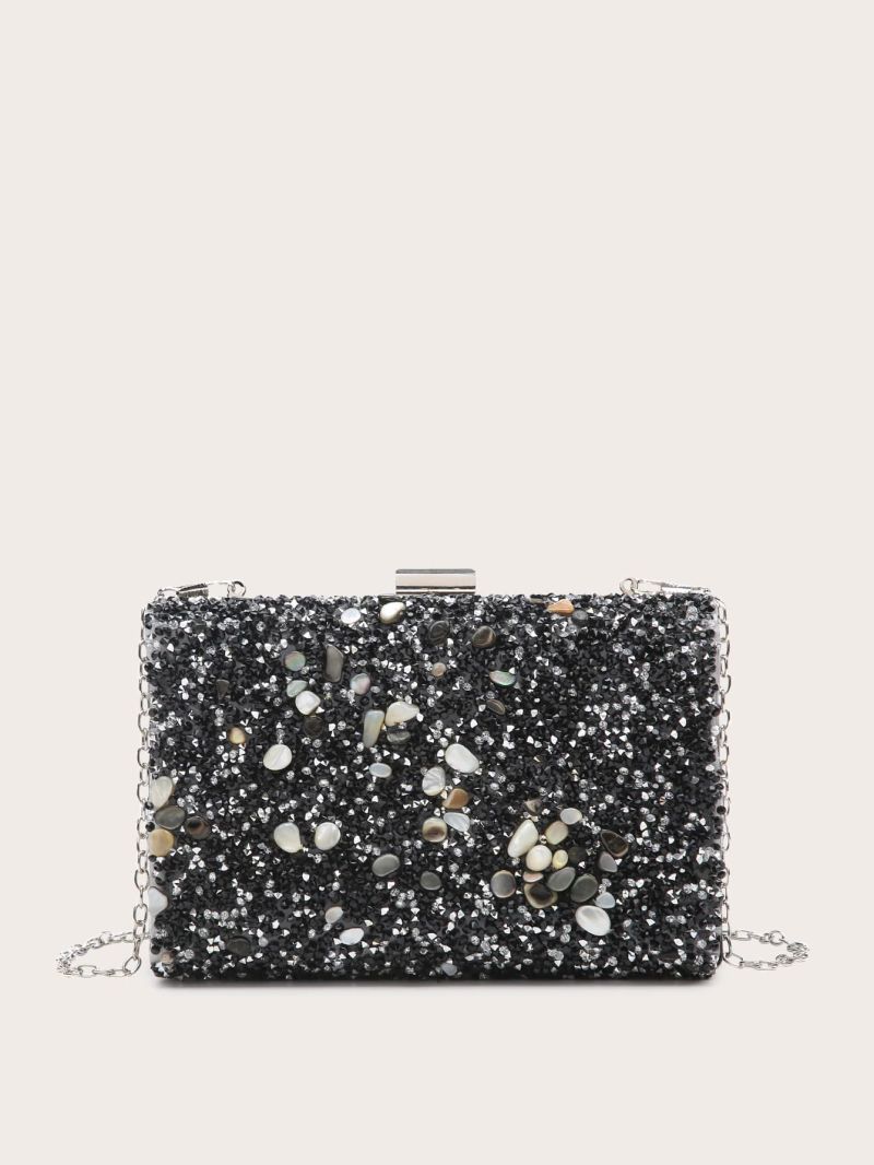 Mini Glitter Decor Chain Box Bag