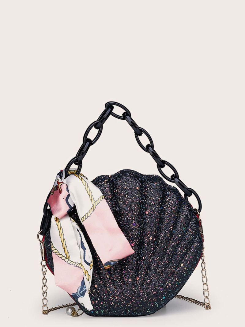 Mini Scarf Decor Glitter Novelty Bag