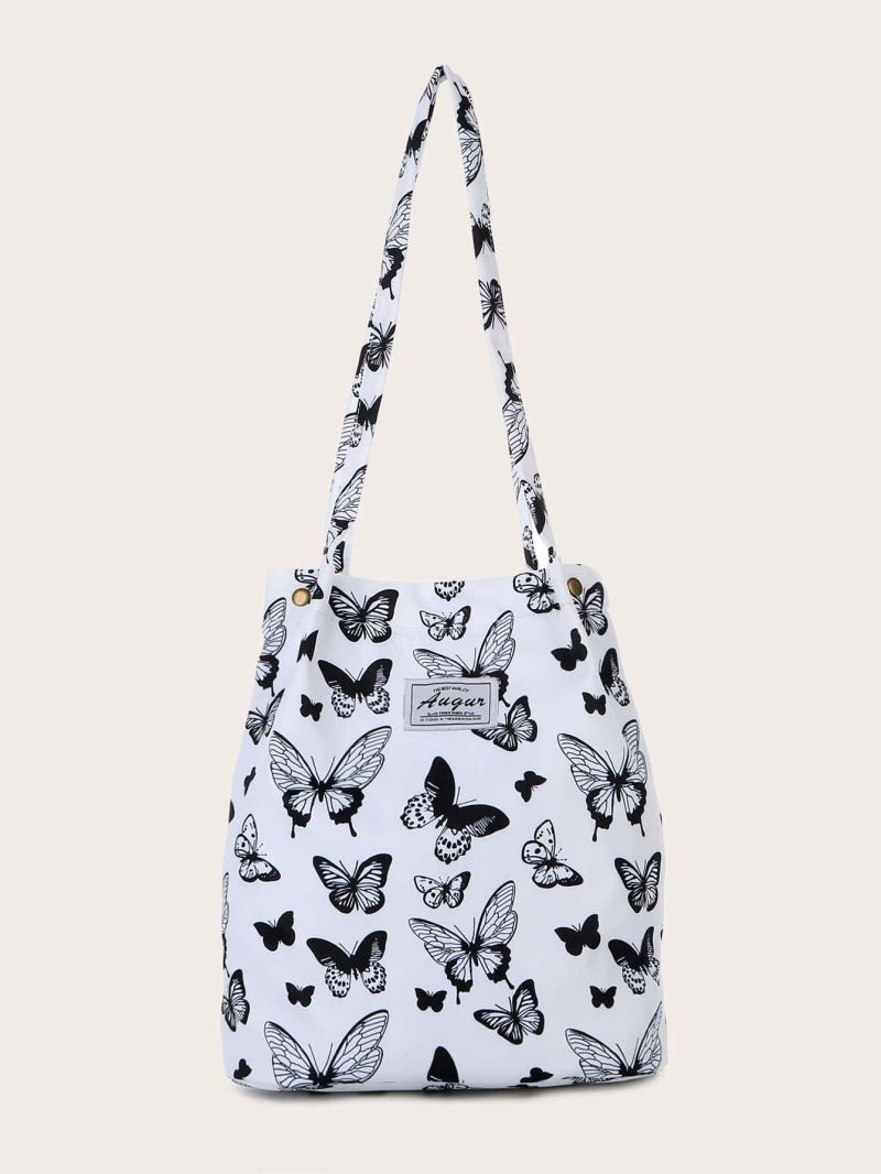 Allover Butterfly Graphic Shopper Bag
