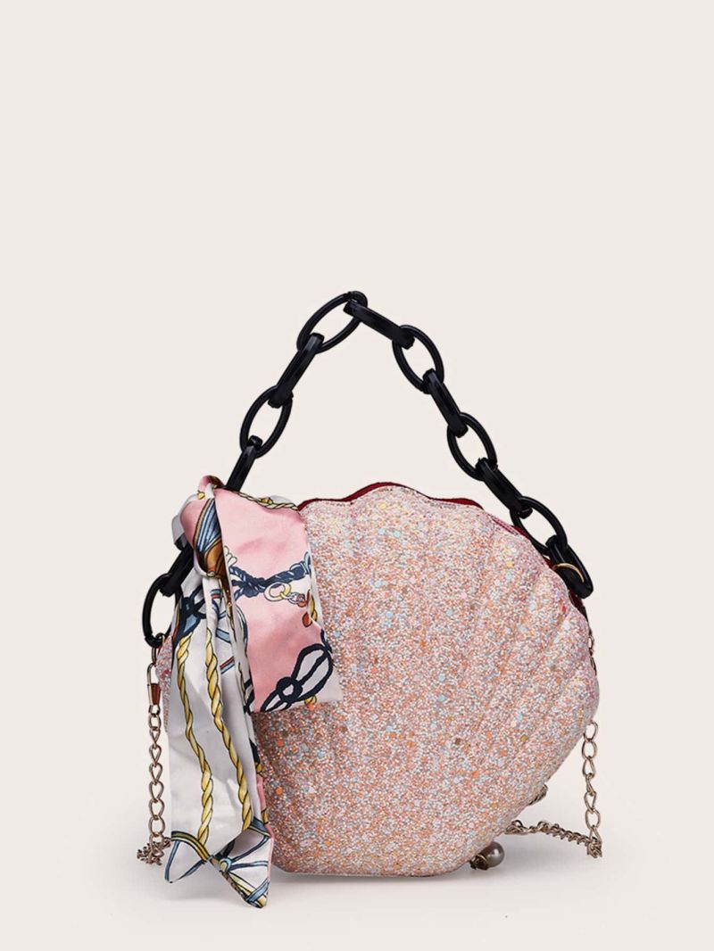 Mini Scarf Decor Glitter Novelty Bag