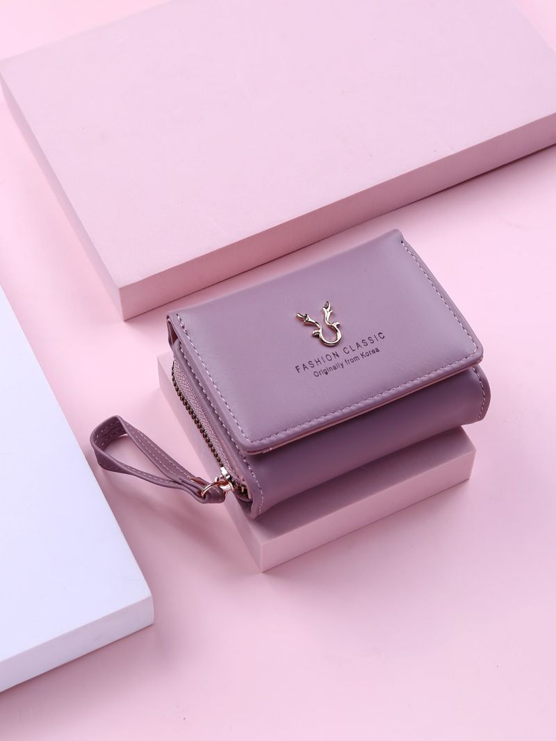 Letter Graphic Tri-fold Small Purse