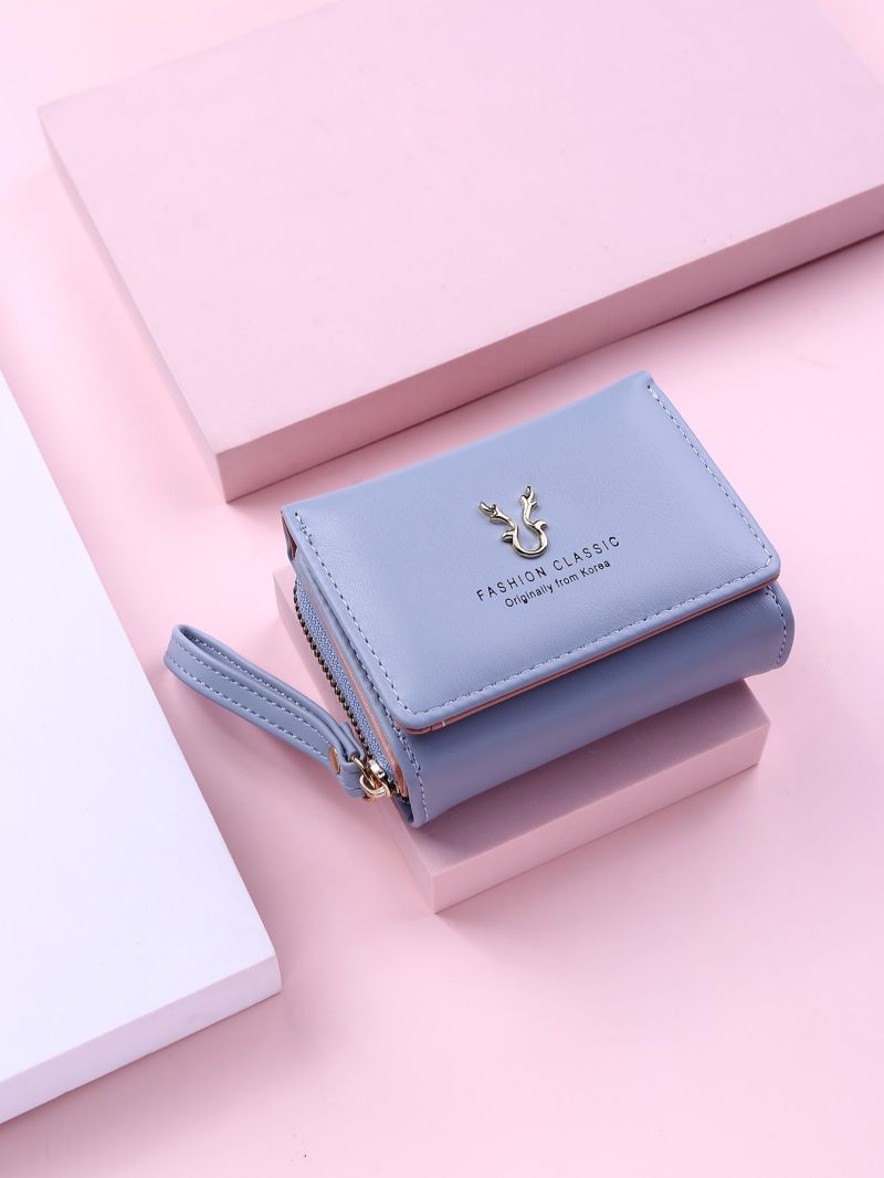 Letter Graphic Tri-fold Small Purse