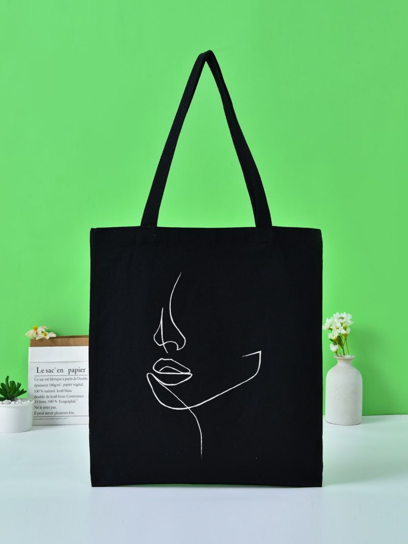 Minimalist Figure Graphic Shopper Bag