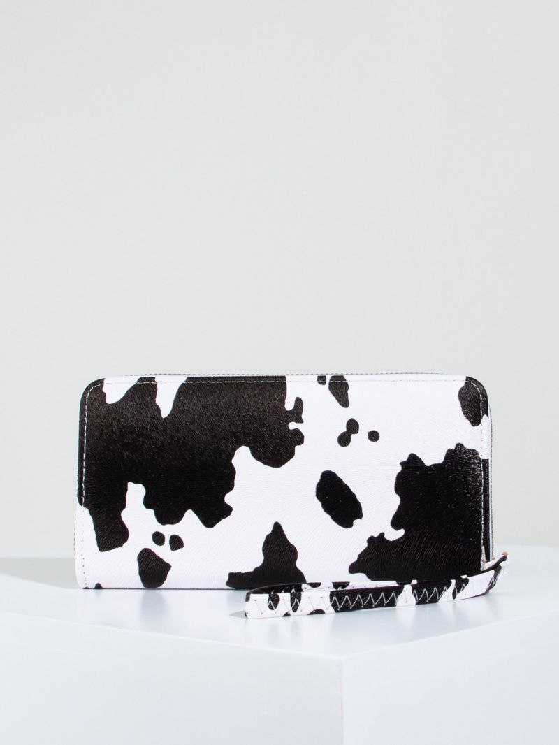 Cow Print Long Wallet