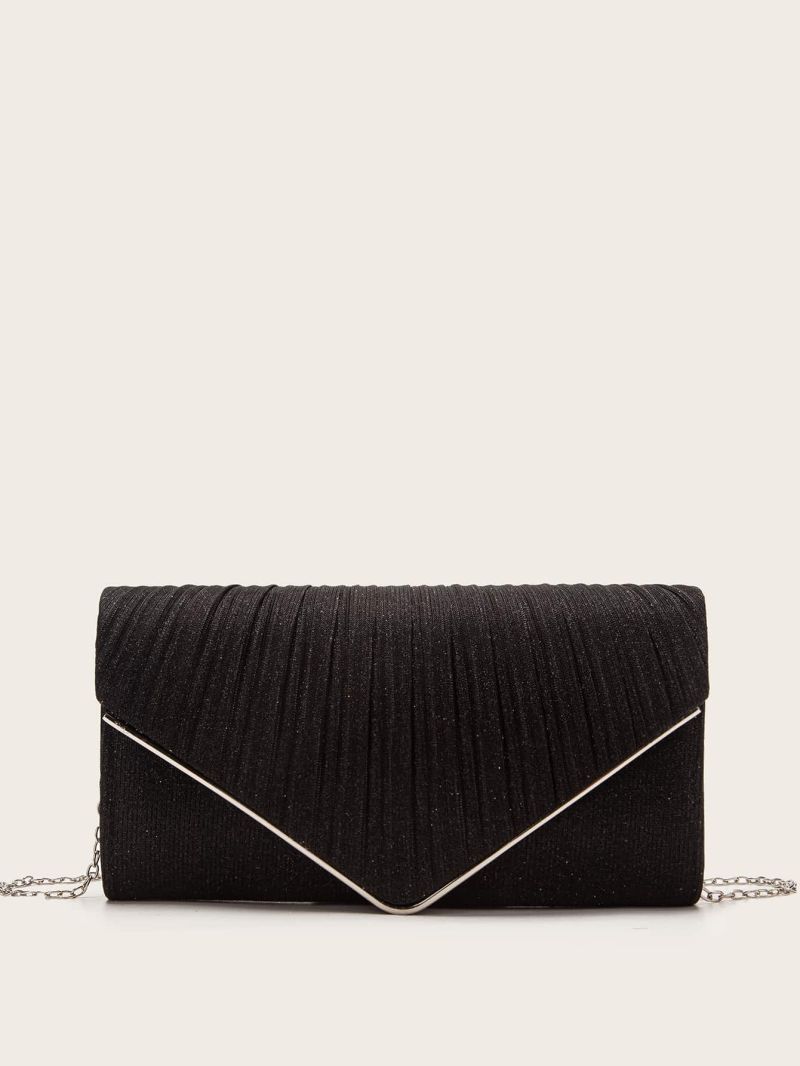Ruched Flap Chain Evening Bag