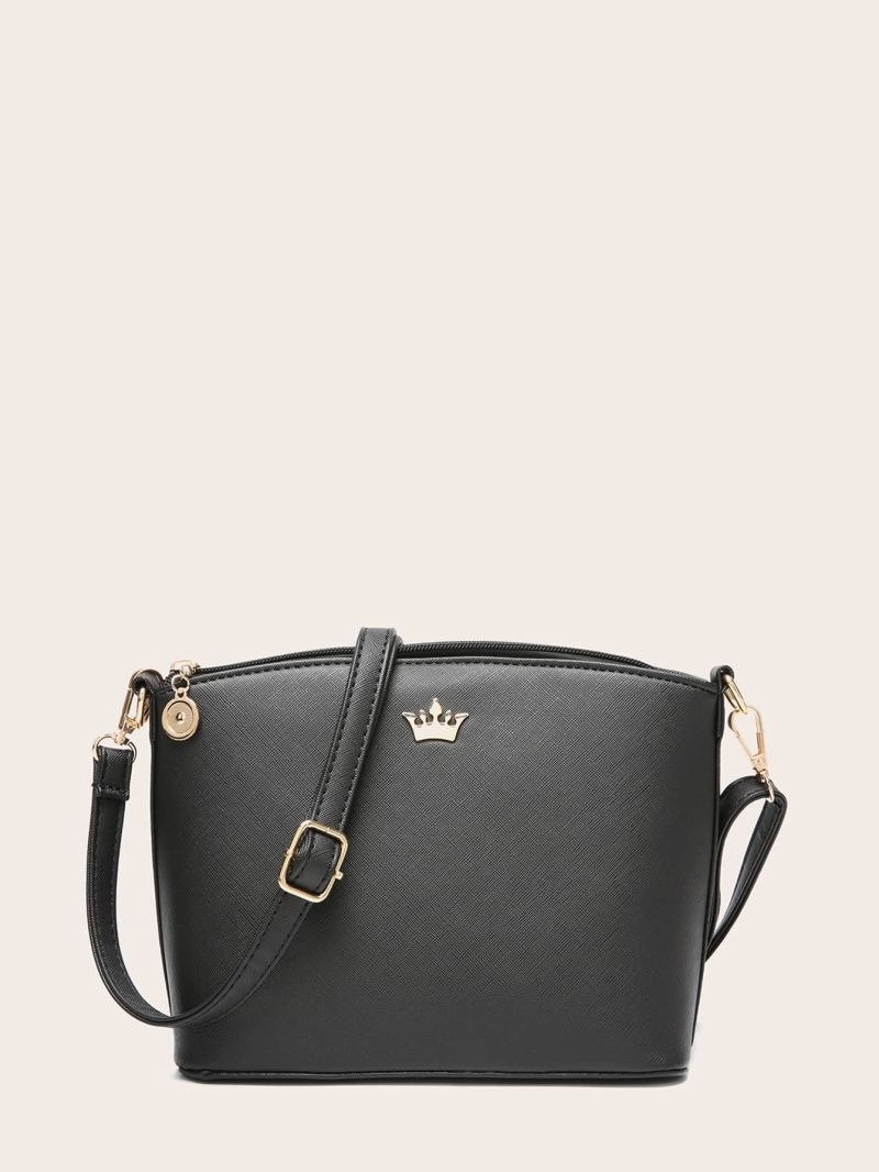 Metal Decor Crossbody Bag