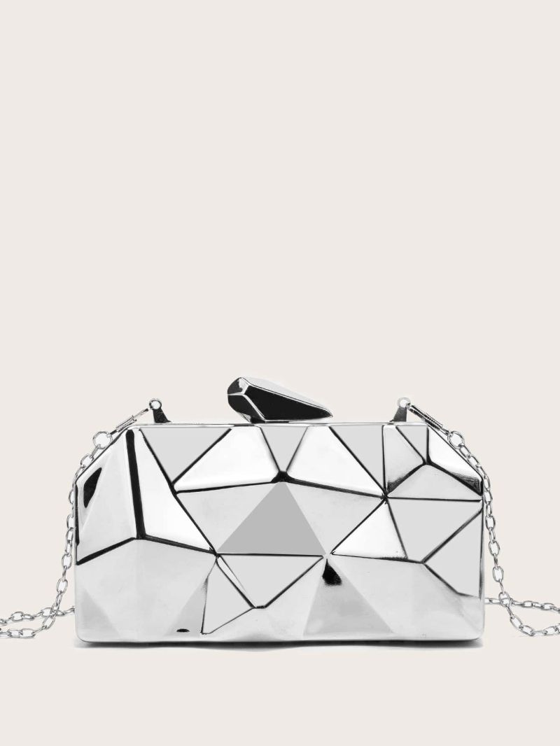 Mini Textured Chain Box Bag