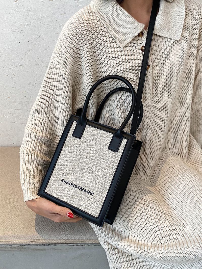 Allover Letter Graphic Square Bag