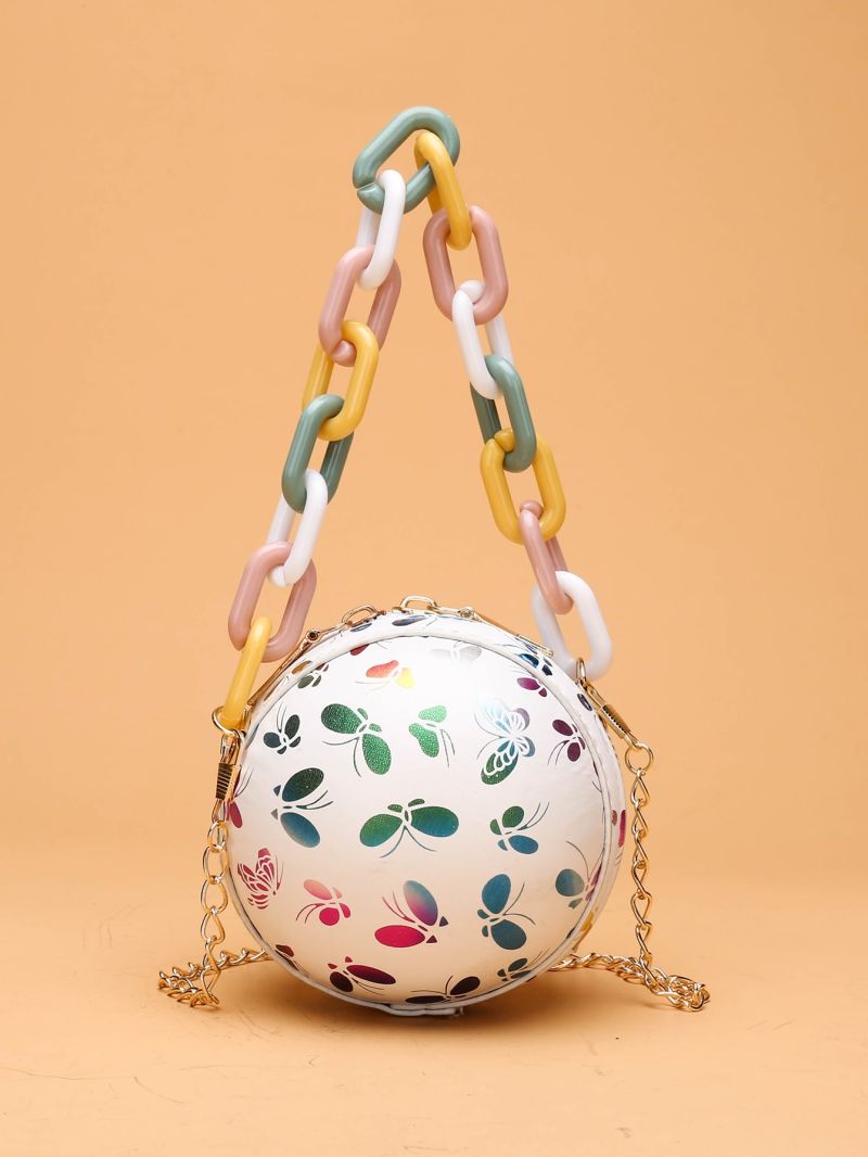 Mini Textured Chain Satchel Bag