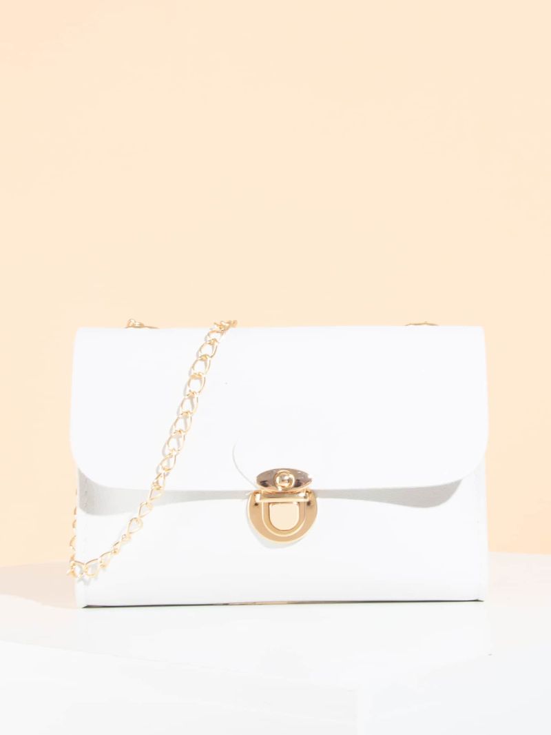 Mini Minimalist Push Lock Chain Crossbody Bag