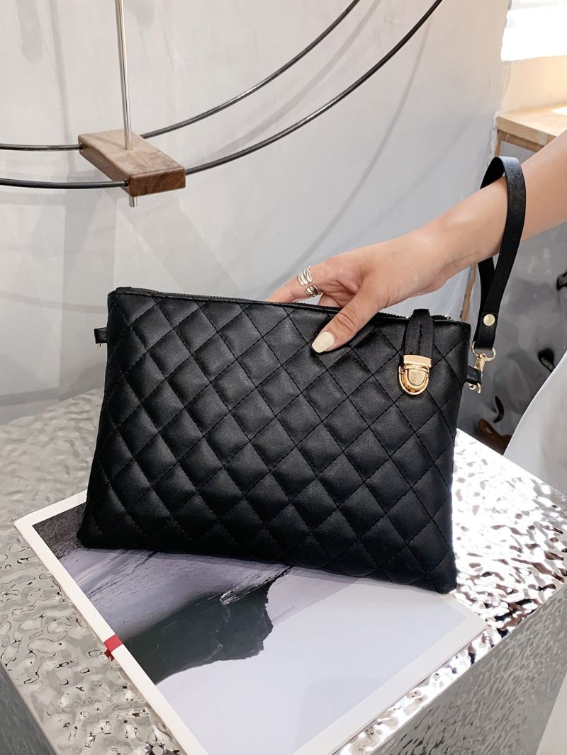 Minimalist Quilted Clutch Bag