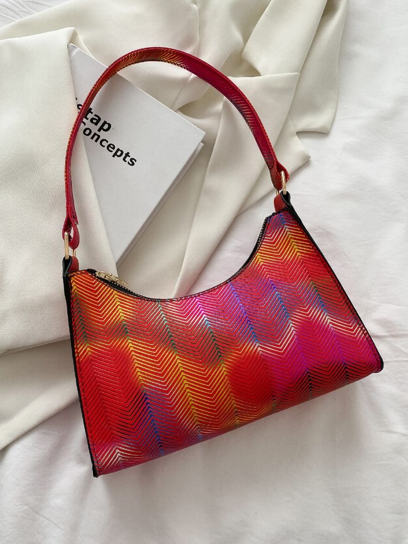 Ombre Chevron Pattern Shoulder Bag