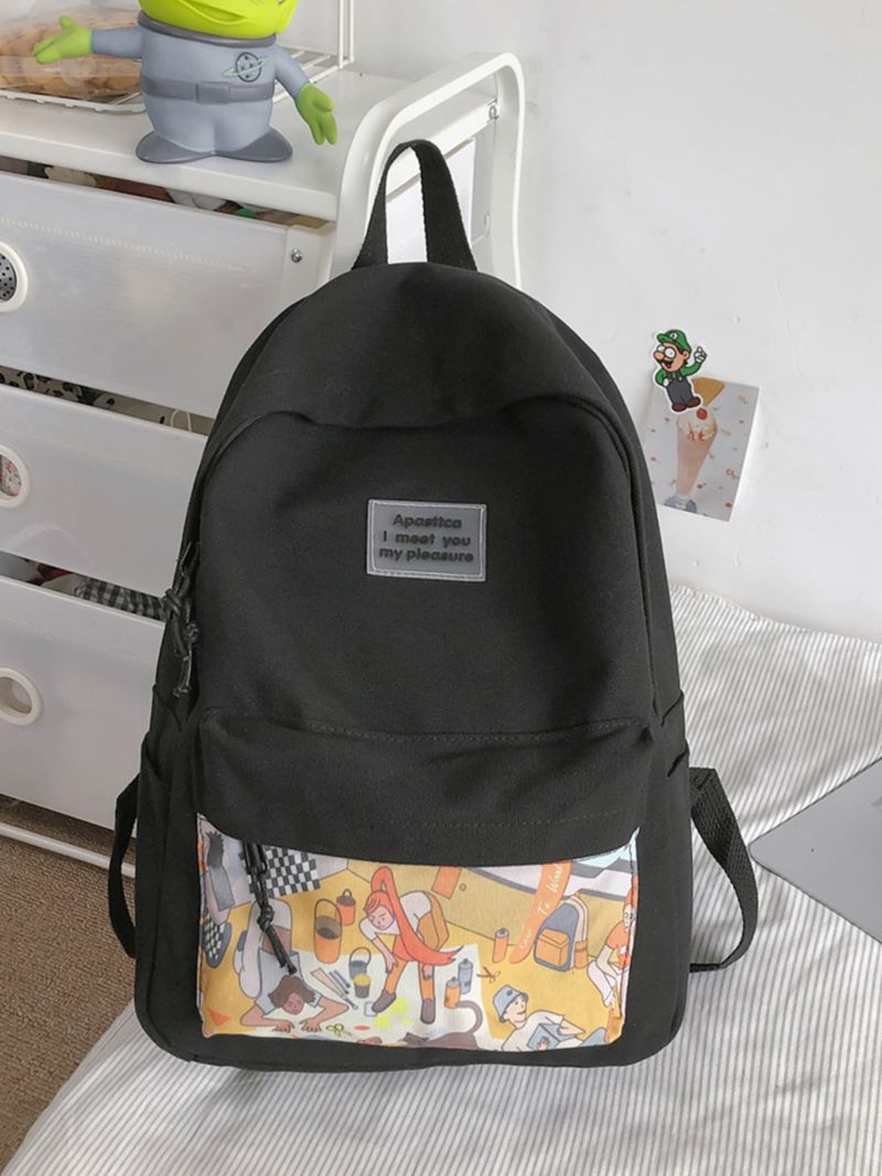 Cartoon Graphic Knot Decor Backpack